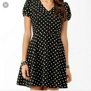 NWT Forever 21 Collared Polka Dot Dress
